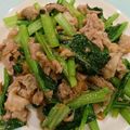 くりんきんとん's cooksnap of when they made 味付はなめたけで！小松菜と豚肉の炒めもの.
