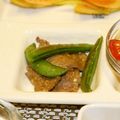 ♡ひな祭り♡'s cooksnap of when they made 牛肉とスナップえんどうの炒め物.