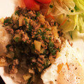 まぁちゃんとはち's cooksnap of when they made ゴボウとジャガイモと挽肉の味噌炒めごはん.