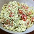 テトラ☆ポット's cooksnap of when they made バジルとトマトの豆腐クリームスパゲティ.