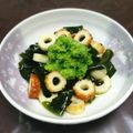 ☆※ちぃ※☆'s cooksnap of when they made わかめとちくわの酢の物おろしきゅうり.