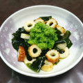 ☆※ちぃ※☆'s cooksnap of when they made わかめとちくわの酢の物おろしきゅうり.
