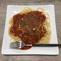 すぴるばーぐ's cooksnap of when they made とりひき肉のミートスパゲティ.
