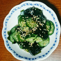 さくら咲く★'s cooksnap of when they made きゅうりとワカメの酢の物.