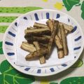 おはなすき's cooksnap of when they made ビールに合う！ごぼうの素揚げ.