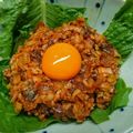 BarTender☆'s cooksnap of when they made 鰹のたたきの残りものユッケ.