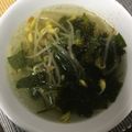 aiti's cooksnap of when they made 豆もやしわかめスープ.