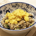 ぎんはる's cooksnap of when they made 小松菜とじゃこの炒飯・ふわとろ卵のっけ.