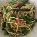 まはけか's cooksnap of when they made アスパラの鶏ガラスープで簡単パスタ.