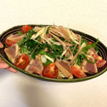 taromii's cooksnap of when they made かつおと水菜と新玉ねぎのサラダ.
