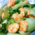 らいく's cooksnap of when they made チンゲン菜と海老のオイスター炒め.