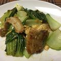 chuhei's cooksnap of when they made チンゲン菜と豚肉の卵炒め.