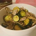 うぅこちゃん's cooksnap of when they made ズッキーニとシメジの挽き肉ガーリック炒め.
