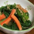 borsch's cooksnap of when they made レンジで簡単！小松菜のわさびおひたし.
