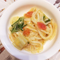 LuckyBerry's cooksnap of when they made 冷凍うどん☆白菜トマト卵のまろやかうどん.