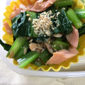 わたさな2016's cooksnap of when they made 残った鮭で簡単☆小松菜と鮭のおひたし.
