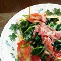 obaka's cooksnap of when they made トマトとバジルの冷製パスタ☆生ハムのせ.