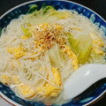 ぱの❁¨̮'s cooksnap of when they made m５分で完成！卵とレタスのにゅうめん.