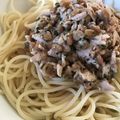 まーきー♪'s cooksnap of when they made ツナと納豆のスパゲッティ✨.