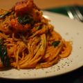 ピッピロッタ's cooksnap of when they made 海老とほうれん草のトマトチーズパスタ.