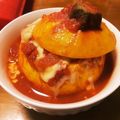 あづさ's cooksnap of when they made 丸ズッキーニのチーズ＆肉詰めトマトスープ.