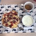 ストリバ！'s cooksnap of when they made 簡単！フライパンで餃子の皮のパリパリピザ.