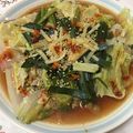 konmoe's cooksnap of when they made 余った餃子餡で白菜ミルフィーユ.
