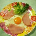 ﾁｲﾁｬﾝﾏﾏ's cooksnap of when they made ハムエッグ。.