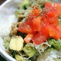 サオ食堂's cooksnap of when they made 簡単！かけトマ♡じゃこ入りアボカド納豆丼.
