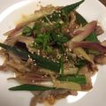 クックRJG0L2☆'s cooksnap of when they made ＊食欲増進！茗荷とオクラの豚肉黒酢炒め＊.