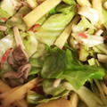 tanoyuki's cooksnap of when they made 春キャベツと桜エビのうまうま炒め♡.