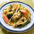 えれぼん's cooksnap of when they made 小松菜とベーコンの卵炒め.