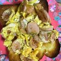 夕飯は６時です's cooksnap of when they made お弁当に＊魚肉ソーセージ＊卵.