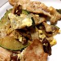 スイジョウ's cooksnap of when they made ズッキーニ・舞茸・豚バラの塩コショウ炒め.