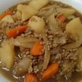 さー＆ふー's cooksnap of when they made 簡単肉じゃが（豚挽肉）.