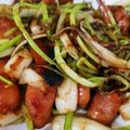 北斗7's cooksnap of when they made 夏バテに、島らっきょうとウインナー炒め.