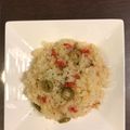 mamakumako's cooksnap of when they made ドライトマトとオリーブのコンソメピラフ♪.