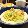 つかしお's cooksnap of when they made 鮭とレタスの簡単クリームパスタ.