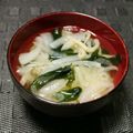 まいちゃん☆★'s cooksnap of when they made 切り干し大根と玉ねぎ ワカメのお吸い物♪.