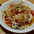 ナーちゃん's cooksnap of when they made トマトとオクラのピリッと冷うどん.