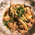 mika121t's cooksnap of when they made 大葉香る豚肉ときのこの甘辛バター醤油炒め.
