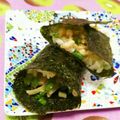 もえちゃんはは's cooksnap of when they made 変わり手巻き寿司☆サクサク天かす.