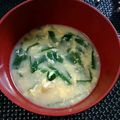 4double5's cooksnap of when they made おかわりしたくなる！ニラたまの味噌汁.