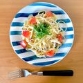 ✿にこにこ✿'s cooksnap of when they made 鰹節香る梅しらすの冷製パスタ.