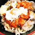 muddler's cooksnap of when they made 簡単♪☆冷しゃぶキムチ温玉丼☆.