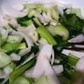 文七☆'s cooksnap of when they made 青梗菜（チンゲン菜）と玉ねぎの炒め物.