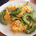 まおにゃん426's cooksnap of when they made お弁当に★ゴーヤと卵のめんつゆ炒め.