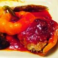 mikeutako's cooksnap of when they made ⌘ パプリカの肉詰め ⌘ お米入り ⌘.
