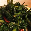 Buhichef's cooksnap of when they made 春菊キンピラ風炒め.