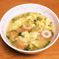 小林えりぽ's cooksnap of when they made 余り物で！ちくわと卵のスープ♪.